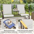 thumbnail image 6 of Resenkos 2-Person Swing Bench, Outdoor Loveseat with Table, Steel Frame, Perfect for Relaxing on Deck,Cream White, 6 of 11
