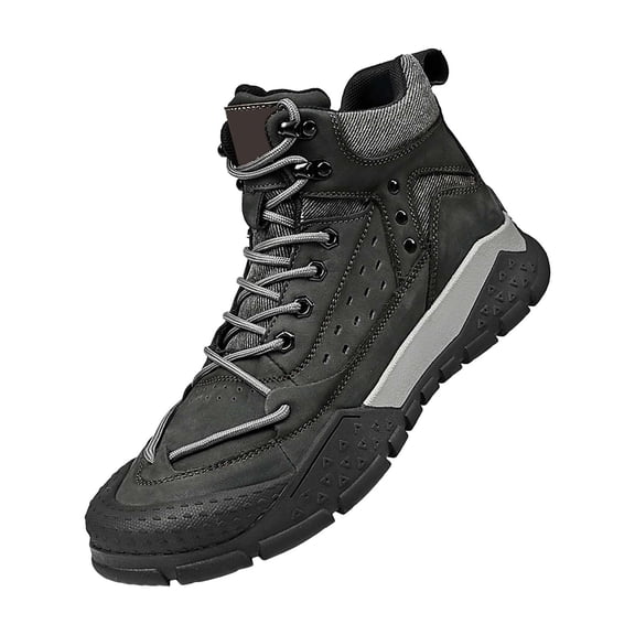 NOKIO Men'S Snow Boots Men'S High Top Snow Boots Fashion Casual Trainers Breathable Flat Casual Shoes Winter Padded Warm Men'S Boots Men'S Stylish Snow Shoes