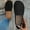 🔥 Black, variant on Msgweeeg Sandals Women Womens Flat Shoes Women's Fashionable Casual Versatile Breathable Loafers Solid Color Round Toe Closed Heel Flat Soft Sole One-Foot Low Heels Shoes