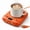 Orange, variant on MYMULIKE Mug Warmer with Elegant Purple Cat Design, 4 Temperature Settings with Timer for Desk Home Office Gifting