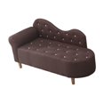 thumbnail image 2 of Sofá cama futón 120x50x55cm patas de madera decoración versátil para el hogar y la Oficina muebles modernos para sala de estar chaise lounge Café oscuro, 2 of 8
