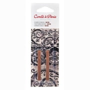 Conte Crayons: Black 2B, 2.5 x .25 inch, 2 pieces