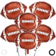 thumbnail image 1 of Globos de fútbol YOTHORN de 27 cm de aluminio para fiesta del Super Bowl, 6 unidades, 1 of 7
