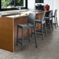 thumbnail image 6 of Pemberly Row Contemporary Resin 25.6" Counter Stool in Dark Gray, 6 of 8