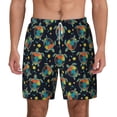 thumbnail image 3 of Uemuo Colorful Turtles Pattern Mens Swim Trunks Quick Dry Board Shorts with Mesh Lining, Stretch Beach Shorts Quick Dry No-Chafing Board Shorts-3X-Large, 3 of 9