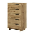 thumbnail image 2 of South Shore Cavalleri 5-Drawer Chest Storage Unit for Adult, in Nordik Oak, 2 of 12