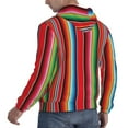 thumbnail image 6 of Sikiie Mexican Serape Blanket Stripes Men's Hoodie, Essentials Hoodie, Sweatshirt, Pullover Hooded Sweatshirt for Men-Medium, 6 of 7