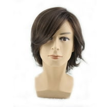 XIAQUJ Rocker Men Fashion Short Hair Wig for Carnivals Party Festival Wigs for Women Brown