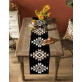 thumbnail image 4 of Black White Beige Boho Table Runner Western Geometric Aesthetic Tablerunners 13 x 90 Inch, Table Decorations Tabletop Scarf for Summer Gathering Holiday Farmhouse Kitchen Dining Decor, 4 of 6