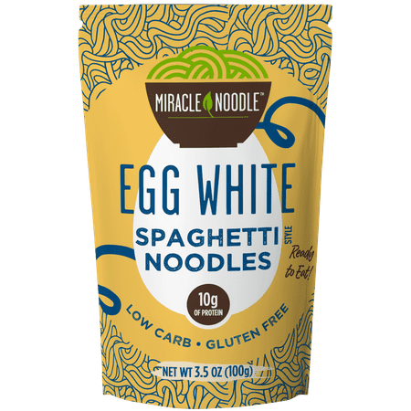 Miracle Noodle Egg White Spaghetti High Protein, Low Carb Pasta, 3.5 oz