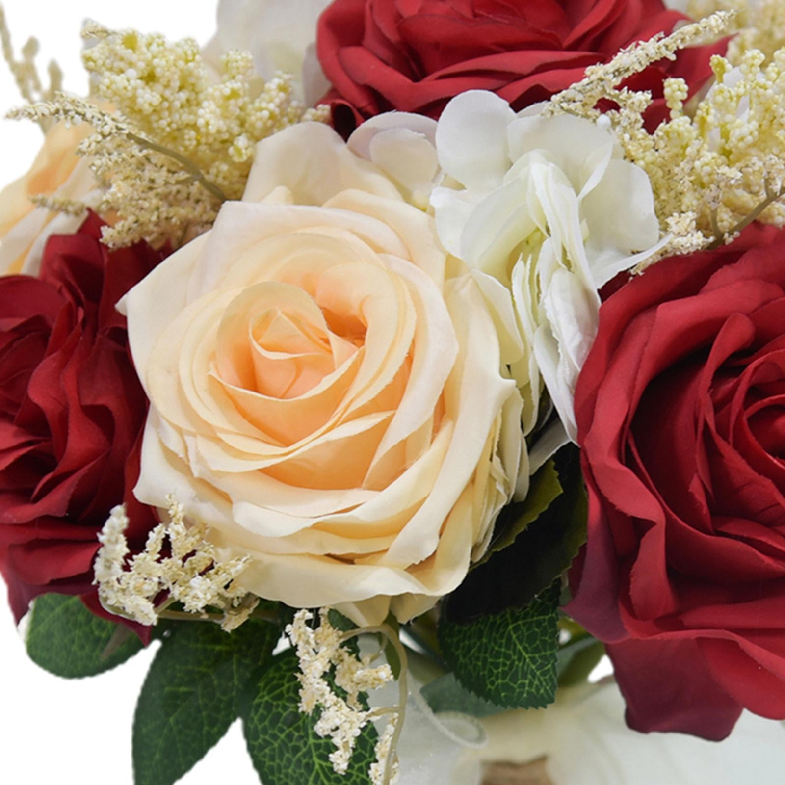 Wedding Bride Bouquet Bridal Wedding Throw Bouquet for Party Ceremony Red -  Walmart.com, image size:1600x1600