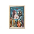 thumbnail image 1 of Love Wall Art with Frame, Space Man and Woman Astronauts Kissing Science Cosmos Couple Pop Art Design Print, Printed Fabric Poster for Bathroom Living Room, 23" x 35", Multicolor, by Ambesonne, 1 of 2