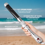 Beachwaver Pro Series Ceramic Rotating Curling Iron, Silver, 1.25 inch