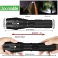 thumbnail image 3 of Super Bright 90000Lm Led Tactical Flashlight Military Led Torch 5 Modes Zoomable, 3 of 5