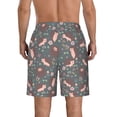 thumbnail image 3 of Kdxio Hedgehogs and Flowers1 Pattern Mens Casual Shorts - Drawstring Summer Beach Sports Shorts for Men, 3 of 9