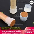 thumbnail image 5 of Tapas de Silicona para Patas de Sillas con Almohadillas de Fieltro-Fundas de Patas de Mesa de Movimiento Libre, 32 Piezas Protectores de Patas para Taburetes - Transparente, 5 of 5