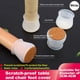 thumbnail image 5 of Tapas de Silicona para Patas de Sillas con Almohadillas de Fieltro-Fundas de Patas de Mesa de Movimiento Libre, 32 Piezas Protectores de Patas para Taburetes - Transparente, 5 of 5