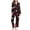 Black, variant on Tnhcen Adorable Homewear Valentine's Day Women's Heart-Print Long Sleeve Pajama Set Button Down Shirt Matching Long Pants Cozy Home Clothes Set S-2XL