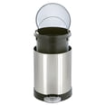 thumbnail image 4 of GLAD Bote de basura pequeño, 1.2 galones | Cubo de basura redondo de acero inoxidable con tapa de cierre suave y pedal de pie | Cesta de basura de metal con cubo interior extraíble, inoxidable, 4 of 5
