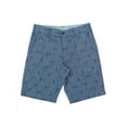 thumbnail image 1 of Retrofit Mens Palm Tree Printed Flat Front Shorts (Ensign Blue, 30), 1 of 2