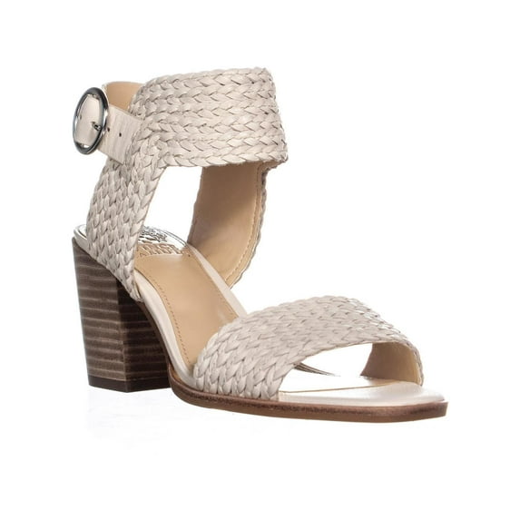 Womens Vince Camuto Kolema Block Heel Ankle Strap Sandals, Vanilla