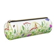 thumbnail image 1 of Honeii Plants and Insects Print Leather Pencil Case,Small Pencil Pouch,Durable Zippered Storage for School, Office, and Travel Essentials, 1 of 6
