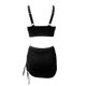 thumbnail image 4 of WILLBEST Traje de Baño Negro para Mujer, conjunto de Bikini de Cintura Alta con Falda de Baño, Trajes de Baño de Malla Tipo Pareo, 4 of 4