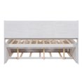 thumbnail image 4 of Full Size Platform Bed, Multi-functional Wooden Captain Bed with Built-in Bookshelves, Three Storage Drawers and Trundle, Space-saving Bed Frame for Children, Teens, Adults, White, 4 of 9