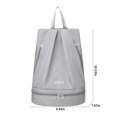 thumbnail image 3 of kkbbma Under $5 Drawstring Backpack Gym Backpack with Shoe Compartment for Men Women String Sports Bag with Wet Pocket Cinch Swim Beach Bag, 3 of 8