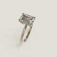 thumbnail image 4 of HeartsAndYou 2.3ct Emerald Cut Moissanite Engagement Ring for Women Solitaire 18k Rose Gold over Silver, 4 of 8