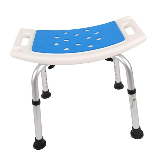 Asiento auxiliar de baño para personas mayores, banco sin respaldo, taburete ajustable antideslizante Grande