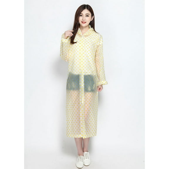 Adult Waterproof Rain Jacket Hooded Clear Raincoat Outdoor Rain Poncho Travel Cloak for Men and Women