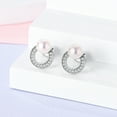 thumbnail image 2 of NARMO Original Round 925 Sterling Silver Stud Earrings AAA CZ for Women Jewelry Gift, 2 of 5
