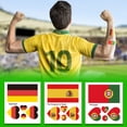 thumbnail image 1 of Flag Temporary Tattoo Face Arm Art Men Women Fake Tattoo World Brazil Russia America Football Game Tattoos heqiyong LED, 1 of 2