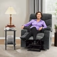 thumbnail image 5 of MCombo Small Power Lift Recliner Chair with Extended Footrest for 4'6"-5'2" Elderly People, Fabric, Dark Grey, 5 of 8