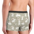 thumbnail image 3 of Goofa Rabbit And Flower Printed Men's Boxer Briefs Underwear, Moisture-Wicking Underwear, Trunk,Soft and Breathable Cotton Underwear-Medium, 3 of 9