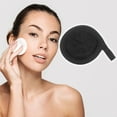 thumbnail image 3 of Unique Bargains 3 Pcs Soft Flannel Pads Reusable Makeup Remover Eco Pads Facial Cleansing Pad for Most Skin Types Black, 3 of 6