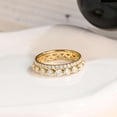 thumbnail image 6 of vylahjewellery 10K Vermeil Yellow Gold Stackable Ring for Women Brilliant Round Cut Full Eternity Wedding Band Moissanite Engagement Rings Anniversary Ring, 6 of 9