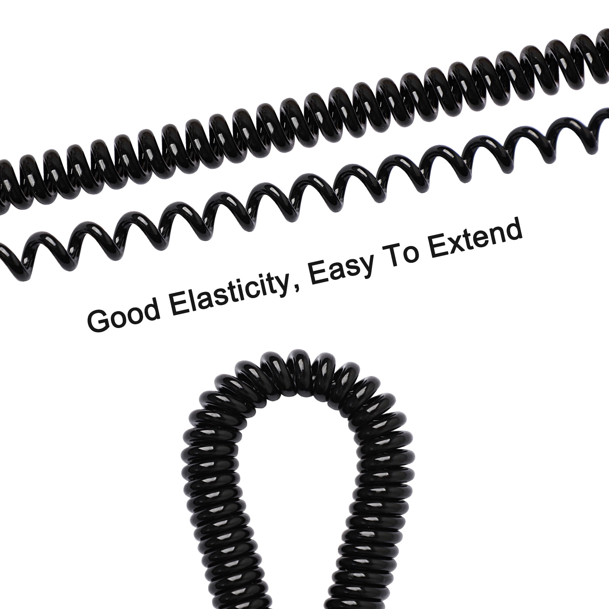 Unique Bargains Spiral Fishing Lanyard Retractable Spring Coiled Cord Keychain for Fishing