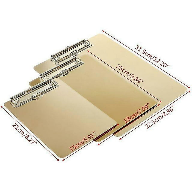 Metal Clipboard Writing Pad File Folders Document Holder Desk Storage School 25 X 20 Cm