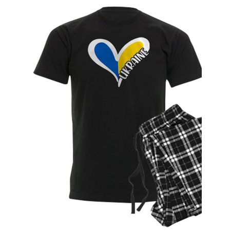 

CafePress - Love Ukraine Heart Pajamas - Men s Dark Pajamas