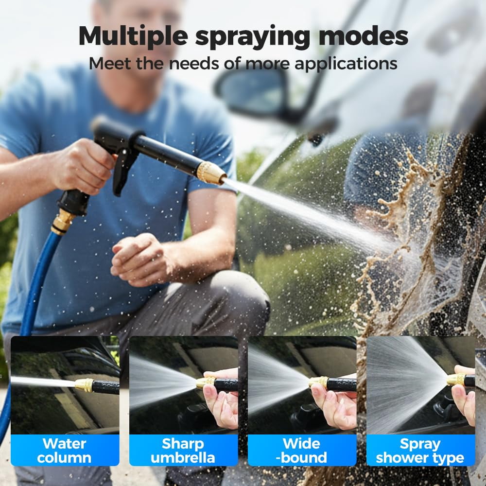 Jet Nozzle Power Washer for Garden Hose, 2026 New Pressure Washer Wand with 3 Adjustable Jet Nozzle, Pressure Washer Nozzle for Car Washing Patio Garden Outdoor Cleaning