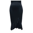 thumbnail image 4 of ZHOGXU Women's Dress Sleeveless Strapless Solid Color Ruffle Split Fashion Comfortable Elegant Slim Fit Dresses For Casual Daily Wear,Black,L, 4 of 6