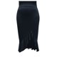 thumbnail image 4 of Vestido informal de invierno para mujer con hombros descubiertos, bajo con abertura, volantes, manga larga y cuello en V., 4 of 6