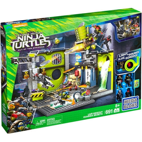mega bloks teenage mutant ninja turtles out of the shadows lair hideout