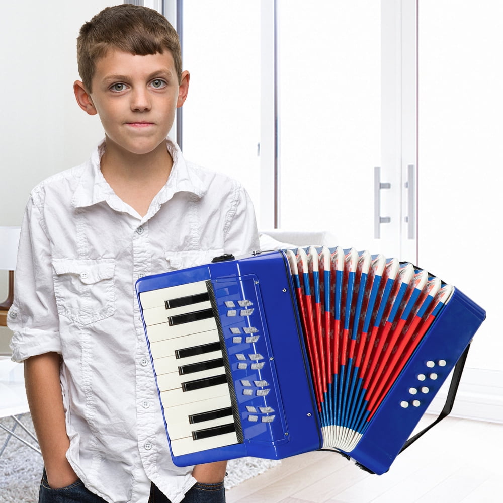 Lowestbest 17-Key 8 Bass Accordion Children's Mini Musical Instrument for Kids, Easy to Learn Music, Blue Lowestbest 17-Key 8 Bass Accordion Children's Mini Musical Instrument for Kids, Easy to Learn Music, Blue