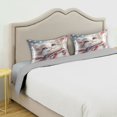 thumbnail image 5 of Haosy Satin Pillowcase for Hair and Skin Standard Cooling Silk Pillow Case with Envelope Closure White Cat with American Flag 20"x26", 5 of 9