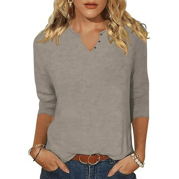 SHITINN Ladies' Fashionable Casual Printed Solid Color T Shirt Women Short Sleeve Tops Women's Tops, Tees & Blouses Womens Tops