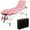 Pink, variant on Topeakmart 3-Fold Adjustable Portable Massage Table with Backrest/Headrest/Armrest/Hand Pallet Black