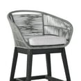 thumbnail image 6 of Tutti Frutti Indoor Outdoor Bar Height Bar Stool in Black Brushed Eucalyptus Wood with Gray Rope, 6 of 10